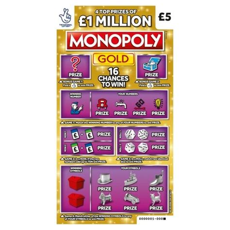 monopoly gold scratchcard|Monopoly GOLD .